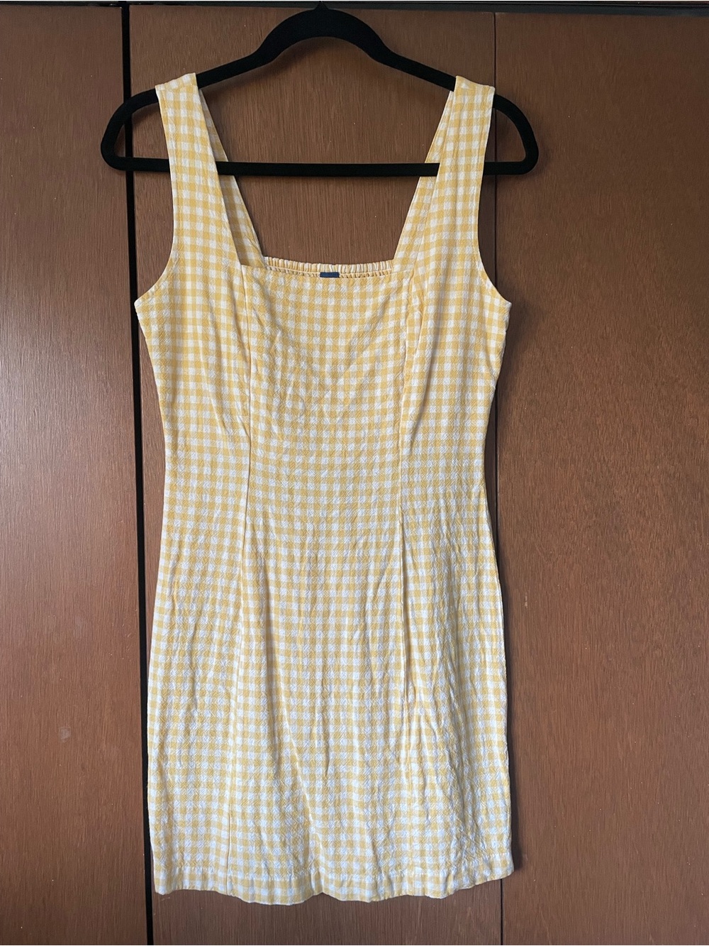 Old Navy Yellow and White Gingham Tank Dress